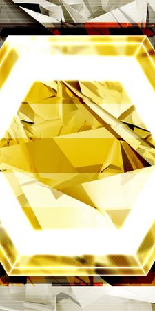 abstract 3d cgi facets shapes yellow NTk1NDYw