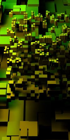 artistic 3d_art 3d cube green MTc2NTMx