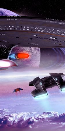 sci_fi star_trek 3d cgi enterprise_star_trek planet space starship Mjc2MTc3