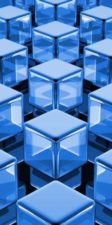abstract cube 3d blue cgi NTk2NDYy