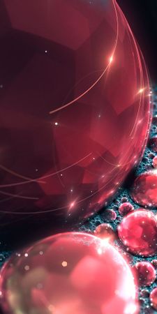 abstract fractal 3d cgi red sphere NzA5MTk5