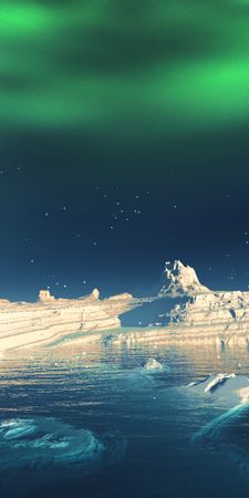 anime-original-3d-aurora_borealis-blue-cgi-green-iceberg-landscape-night-sky-snow-stars-water-ODEwODc3