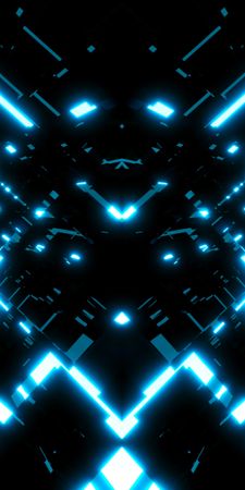 artistic abstract 3d blue cgi geometry symmetry ODQxMTk5