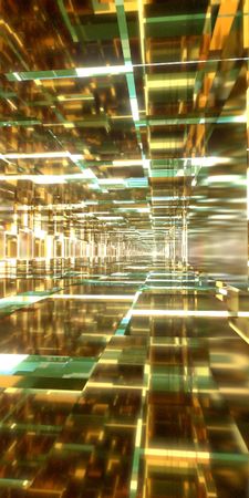 artistic abstract 3d blender bright square tiles tunnel yellow ODQ4ODgx