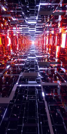 artistic abstract 3d black blender red square tunnel ODQ4ODgy